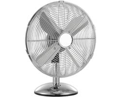 Tafelventilator - Bureauventilator - Ruimte Verkoelen - Oscillerend Ontwerp - 43 cm - Chroom