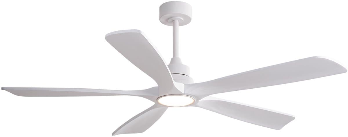 COVREO Plafondventilator met verlichting 105 cm wit, hout 6 snelheden — afbeelding 1