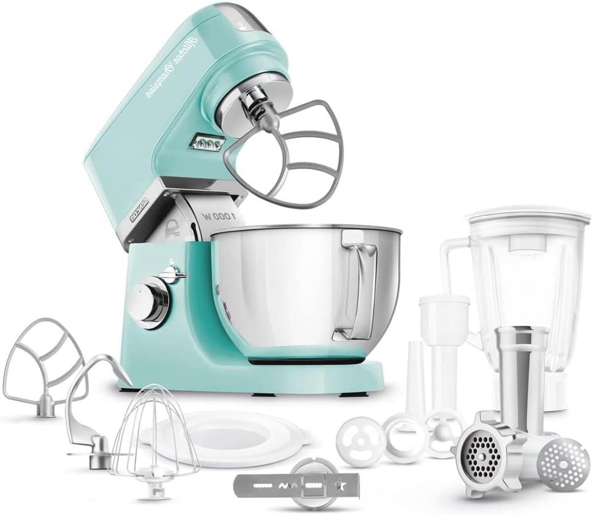 Keukenmachine - Mixer Robot - Bakken en Koken - Krachtige 1000W Motor - 4.5 Liter Kom - Turkoois — afbeelding 1