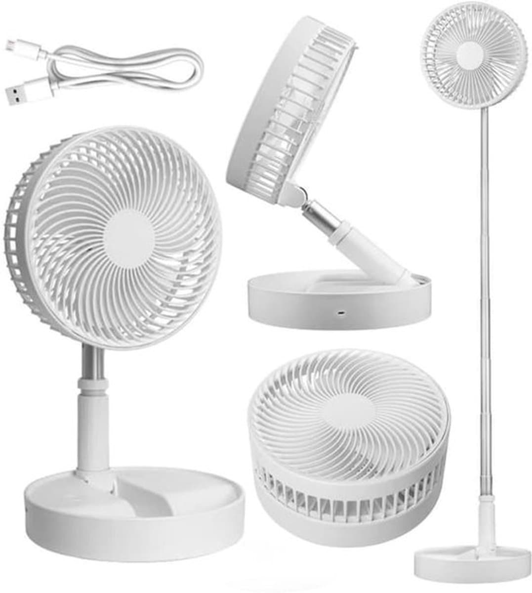 Opvouwbare bureauventilator - Verstelbaar ontwerp - Draadloos en veelzijdig - Opvouwbare staande bureauventilator — afbeelding 1