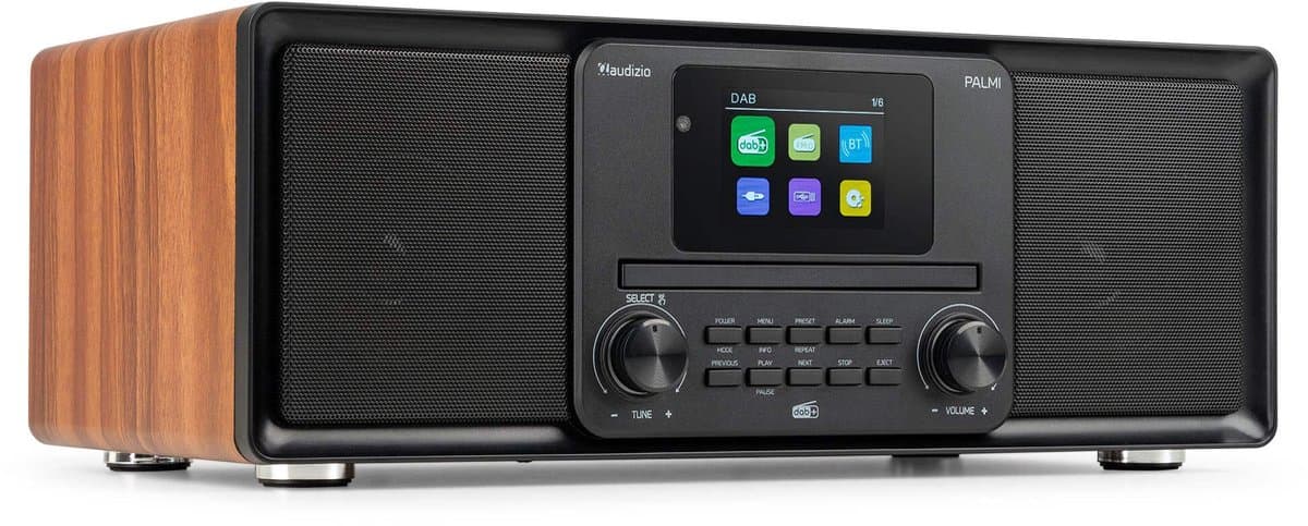 DAB radio - Audizio Palmi - Radio met cd speler - Bluetooth radio - FM, DAB+ en USB - Houtlook — afbeelding 1