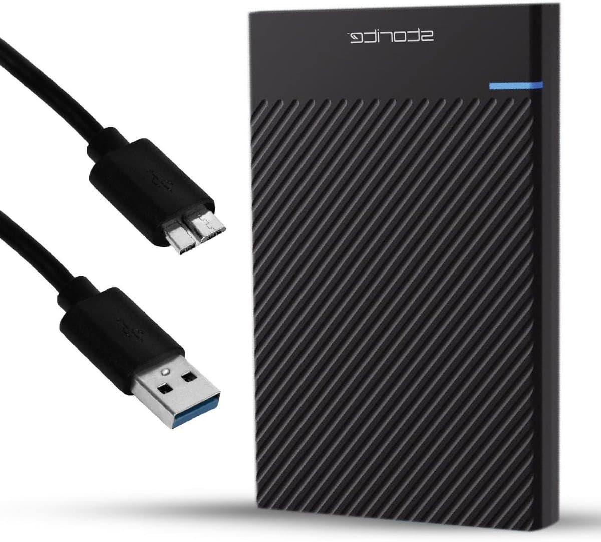 Externe harde schijf - Draagbare opslag - Bestanden opslaan - Snelle USB 3.0 - 500 GB - Zwart — afbeelding 1