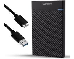 Externe harde schijf - Draagbare opslag - Bestanden opslaan - Snelle USB 3.0 - 500 GB - Zwart