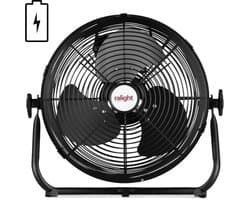 Vloerventilator ø30cm 12W 6600mHa accu zwart