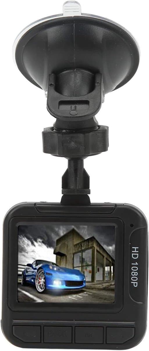 SnelShoppen - Dashcam Auto 1080P HD met 1.6 inch Kleuren Scherm, Loopopname, Plastic Metaal, Ideaal voor Auto's en Veiligheid — afbeelding 1