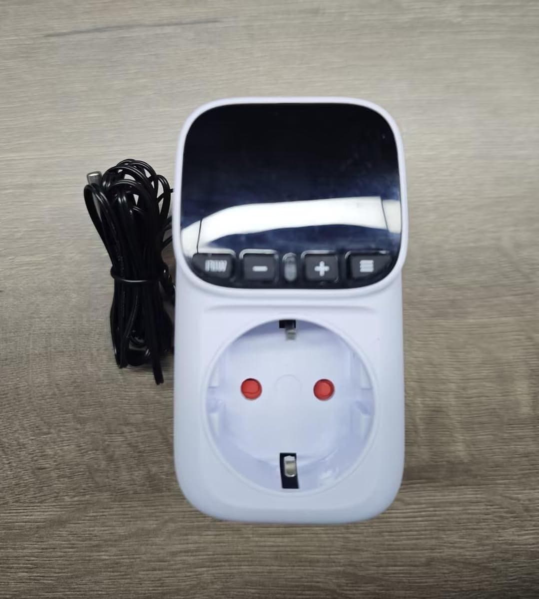 Slimme Thermostaat Socket - Wifi Temperatuurregelaar - Stabiele Temperatuur Controleren - App Real-Time Bediening - 230 V - Wit — afbeelding 1