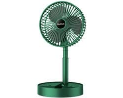Uitschuifbare opvouwbare draagbare ventilator voor thuis, slaapzaal, drie snelheden, bureauventilator