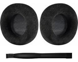 Set Oorkussens voor AKG Koptelefoon - K701 Oorkussen - K701/K702/Q701/Q702/K601/K612 Pro/K712 Pro - Fleece met Schuimvulling - Zwart