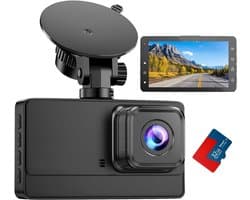 QORA® Dashcam voor Auto Voor en Achter - Dashcam - Zwart - 15cm x 12cm x 9cm