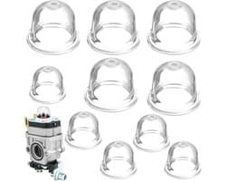 SnelShoppen - 10 Stuks Carburateur Eerste Gloeilamp Voor Grasmaaier & Bosmaaier, Starter Voor Benzine, Transparant, Hoogwaardige Accessoires, Geschikt