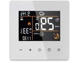 Slimme Thermostaat - Temperatuurregelaar Hygrometer - Energie Besparen - Intelligente Programmering - 11 x 11 x 6 cm - Wit