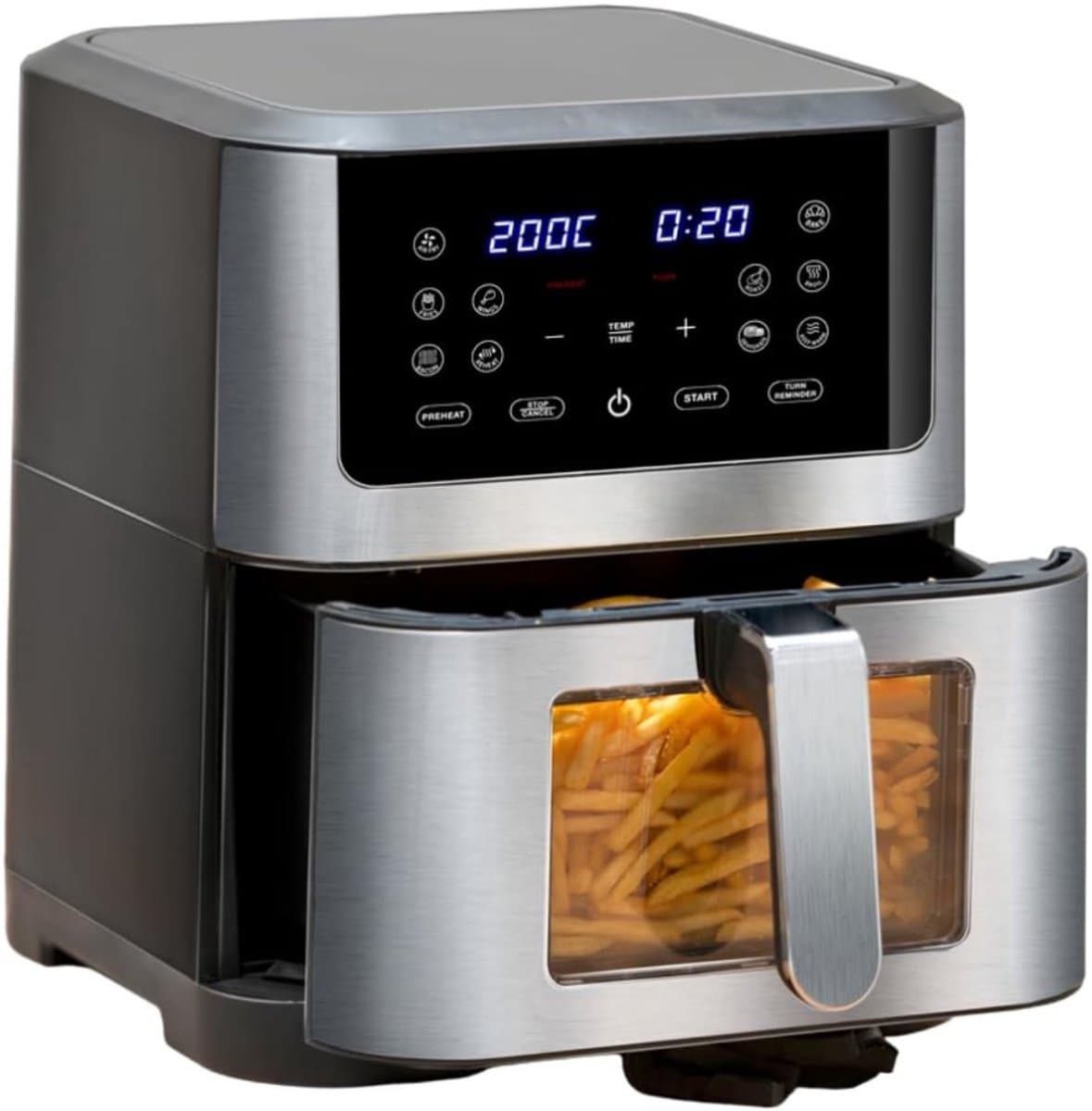 YOR® Heteluchtoven - Oven - Airfryer Oven - 25 Liter - Zilver - 38cm x 30cm x 37cm — afbeelding 1