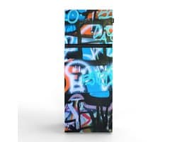 NUNKI MEDIUM-AGRA / Dubbel-Deurs Koelkast, E Klasse, 206l, Graffiti, Satin (ALL sides)