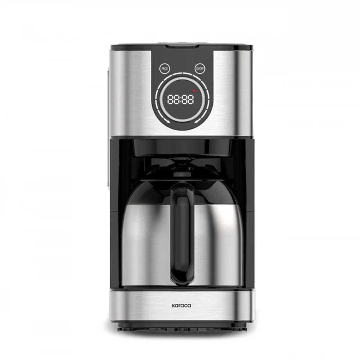 Karaca Series 2303 Steel - Filter Koffiemachine – 1,2L – 12 Kopjes – Thermoskan – Timer – 900W – RVS — afbeelding 1