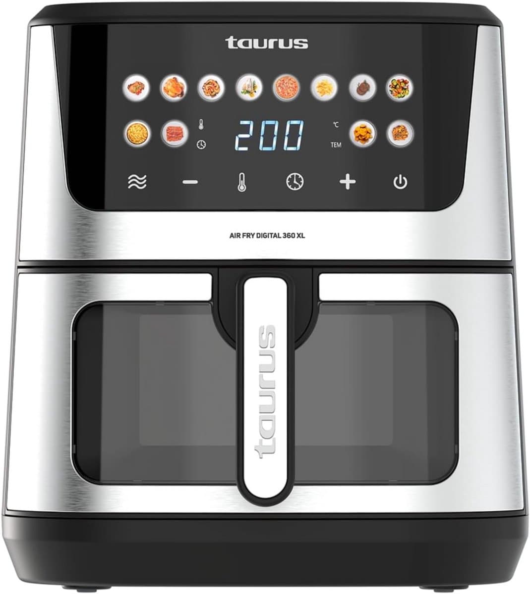 Digitale Airfryer - Hete Lucht Oven - Gezond Koken - Dubbele Verwarming - 8 Liter - Zwart — afbeelding 1