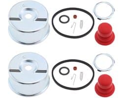 Dailygoods- Carburateur Reparatieset - 2x Vlotterbak - 2x Naald Zitting Kit - 2x Primer Lamp - Roestvrij Staal/Rubber - Compatibel met Tecumseh - Carburettorset