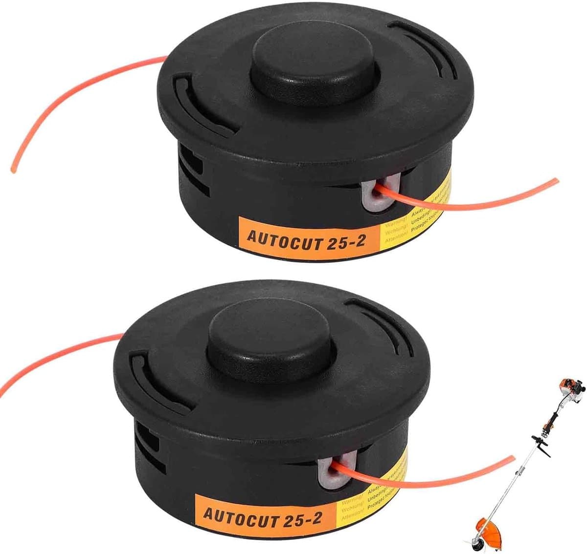 2 stuks Autocut 25-2 maaikoppen M10x1,0 – Voor Stihl FS44 FS55 FS80 FS83 FS85 FS86 FS88 FS90 FS110 FS130 — afbeelding 1