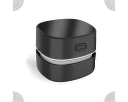Bureaustofzuiger, mini-bureaustofzuiger, energiezuinig, tot 300 minuten batterijduur, draadloos ontwerp, 360° draaibaar, geschikt voor het reinigen van haar, stof en computertoetsenborden (zwart, USB-oplaadbaar).