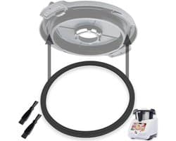 Afdichtring Mengkom - Keukenmachine Ring - Lekvrij Mixen - Hoge Temperatuur Bestendig - 17cm Buitenmaat - Zwart
