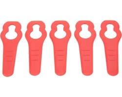 Vervangingsmessen - Grasmessen trimmer - Efficiënt wieden - Duurzaam ABS-plastic - 50 stuks - Rood