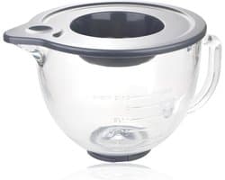Glazen Mengkom - Mixer Kom Keuken Kom - Bakken en Mixen - Met Afdekdeksel - 4.7 Liter - Transparant