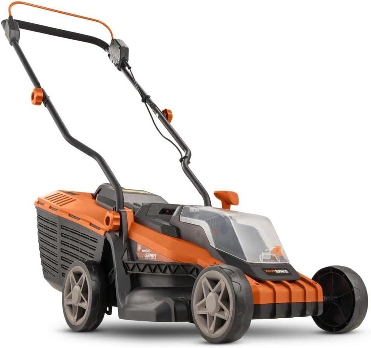 Accu Grasmaaier - Elektrische Machine - Gazon Onderhoud - Borstelloze Motor - 340 mm Maaibreedte - Oranje — afbeelding 1
