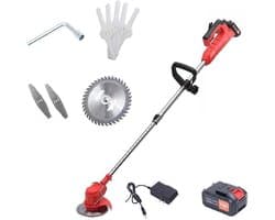 Draadloze Grasmaaier - Tuin trimmer - Gazon Onderhoud - Ergonomisch Verstelbaar - 24V Batterij - Zwart