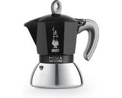 Bialetti Moka Induction Percolator 2 Kops Zwart – Espresso Maker – Inductie Geschikt – Aluminium & RVS
