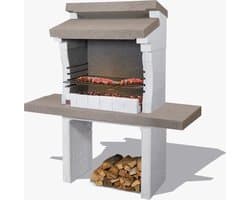 Sarom Fuoco - Betonnen barbecue - Sondrio - Houtskool en hout - 140 x 59 x 148 cm