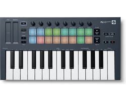 Novation Launchkey Mini 25 MK4 - MIDI Keyboard Controller - 2 Octaven Mini-Toetsen - 16 FSR Drumpad - 8 Encoders - OLED Display - USB-C - DAW Integratie