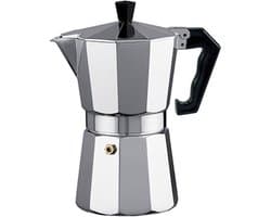 Alessandro Percolator Italiaans koffiezetapparaat - 12 kopjes - Aluminium - zilver - 670 ml - Koffiezetter