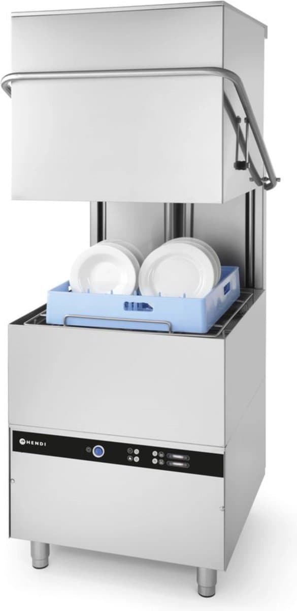 HENDI Doorschuifvaatwasser – elektronische bediening – roestvrij staal – 745x900x1406 mm – 400V/8600W — afbeelding 1