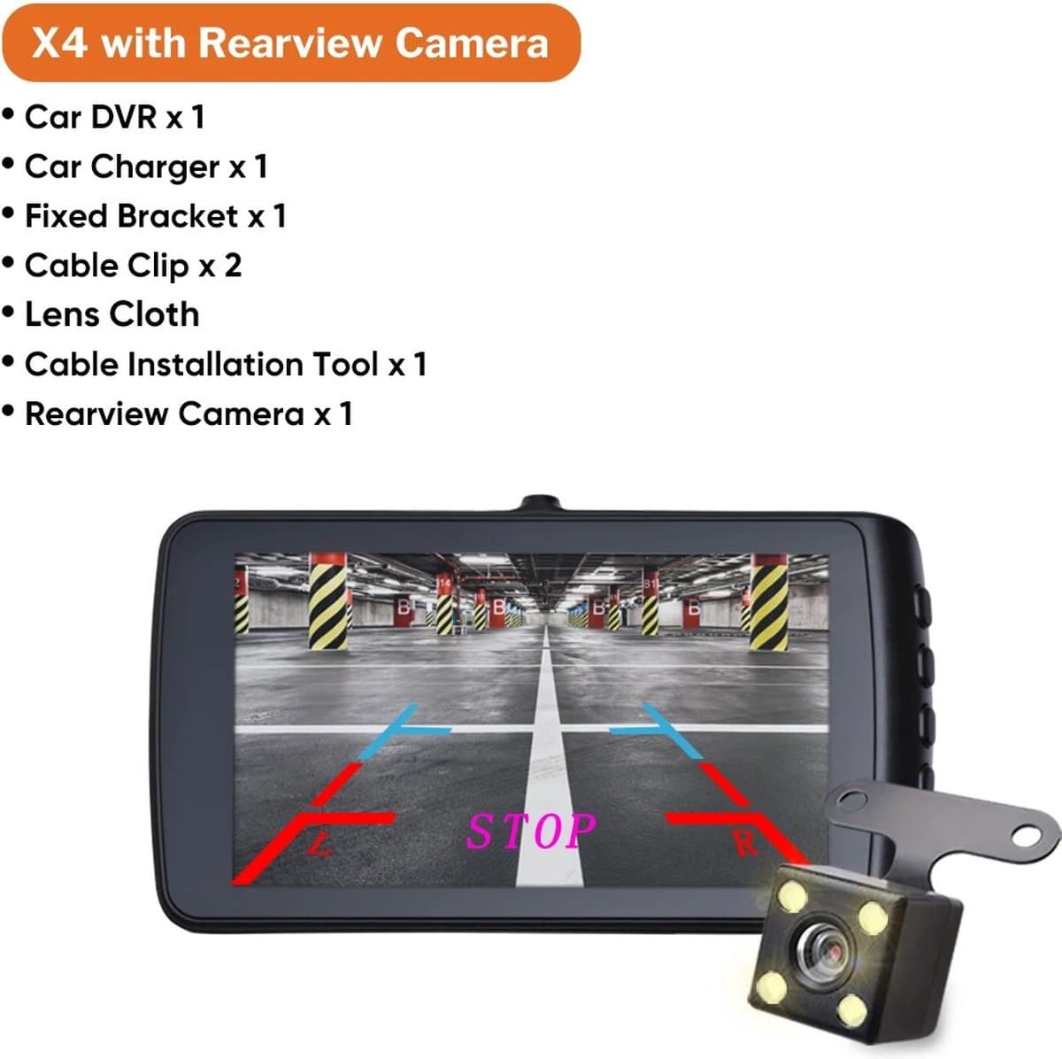 Camera - Dashcam - Met geheugenkaart 32G - Met achteruitrij camera - Zwart — afbeelding 1