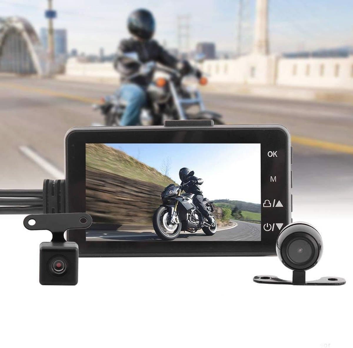 Waterdichte Motorfiets Dash Cam met Dual Video en HD 1080p — afbeelding 1
