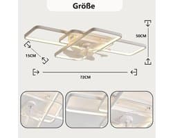 Equivera Plafonniere met Ventilator - Plafondventilator - Plafondventilator Afstandsbediening - Plafondventilator Slaapkamer - Plafond Ventilator met Verlichting - Plafondlamp - Plafonniere - Ideaal voor in uw slaapkamer!