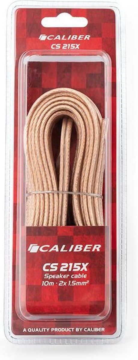 Caliber Speaker Kabel - Luidsprekerkabel - 2x1,5mm - 10 meter Speakerdraad - Transparant- CCA (CS215X) — afbeelding 1