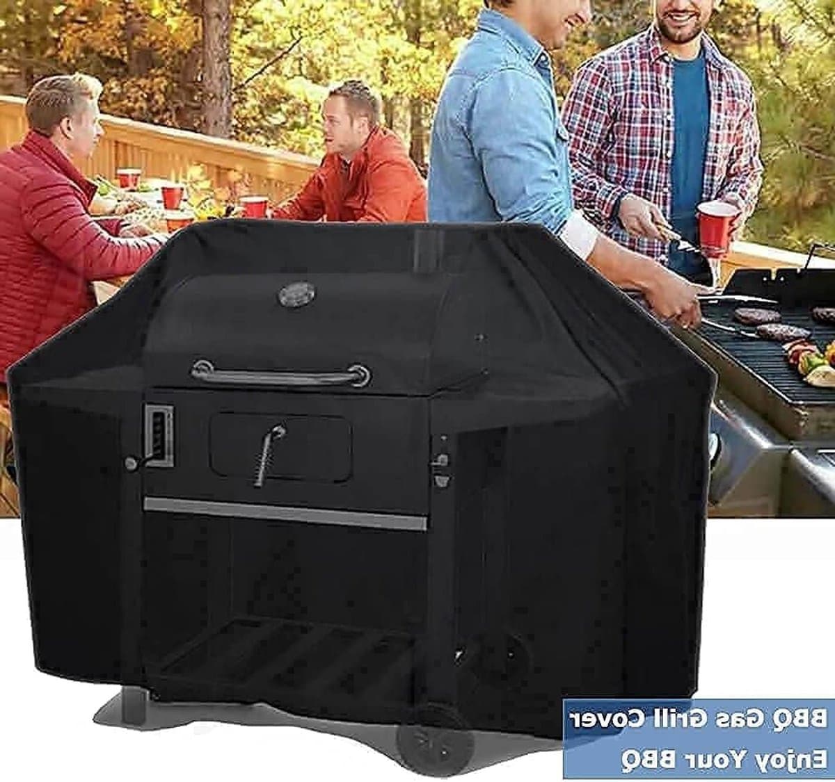 Barbecue Cover - Waterdicht 132x66x109 CM 420D Heavy Duty - Grote BBQ Grill Cover met klittenband - Outdoor Barbecue Gas Grill Cover Winddicht UV Bestand & Scheurbestendig - Zwart — afbeelding 1
