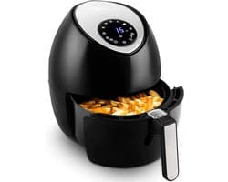 Aurixi® Airfryer xl - Airfryer xxl - Heteluchtfriteuse - 4,5 Liter - anti-aanbakmand - Zwart -33cm x 33cm x 37cm