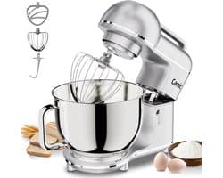 Keukenmachine 3-in-1 - Bakmachine Deegmixer - Brood Bakken - Grote Kom Capaciteit - 7 Liter Kom - Zilver