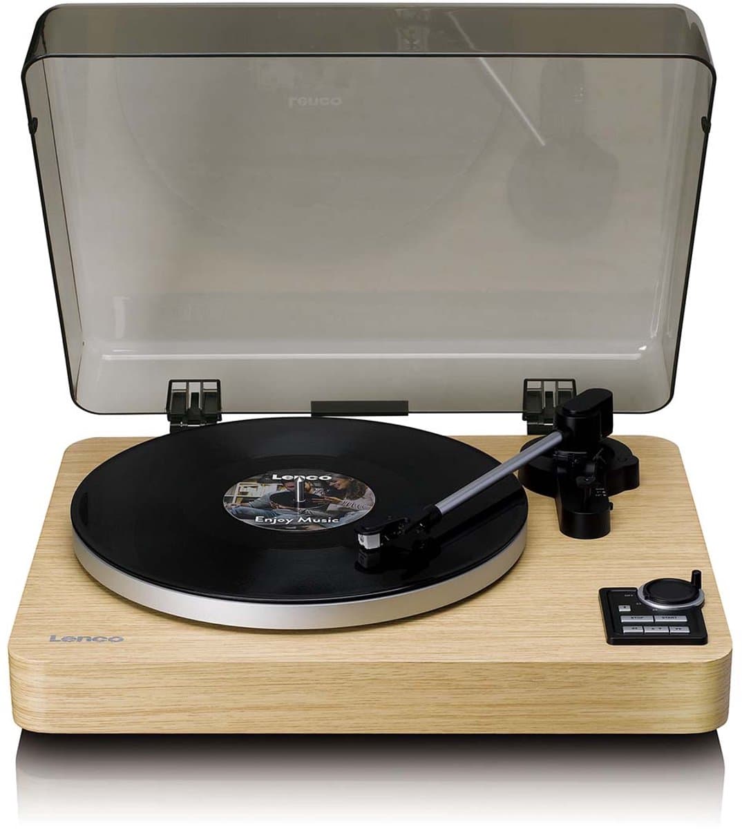 Lenco Platenspeler - Volledig automatische Platenspeler - Bluetooth en Voorversterker - LBTA-166SI - Hout — afbeelding 1