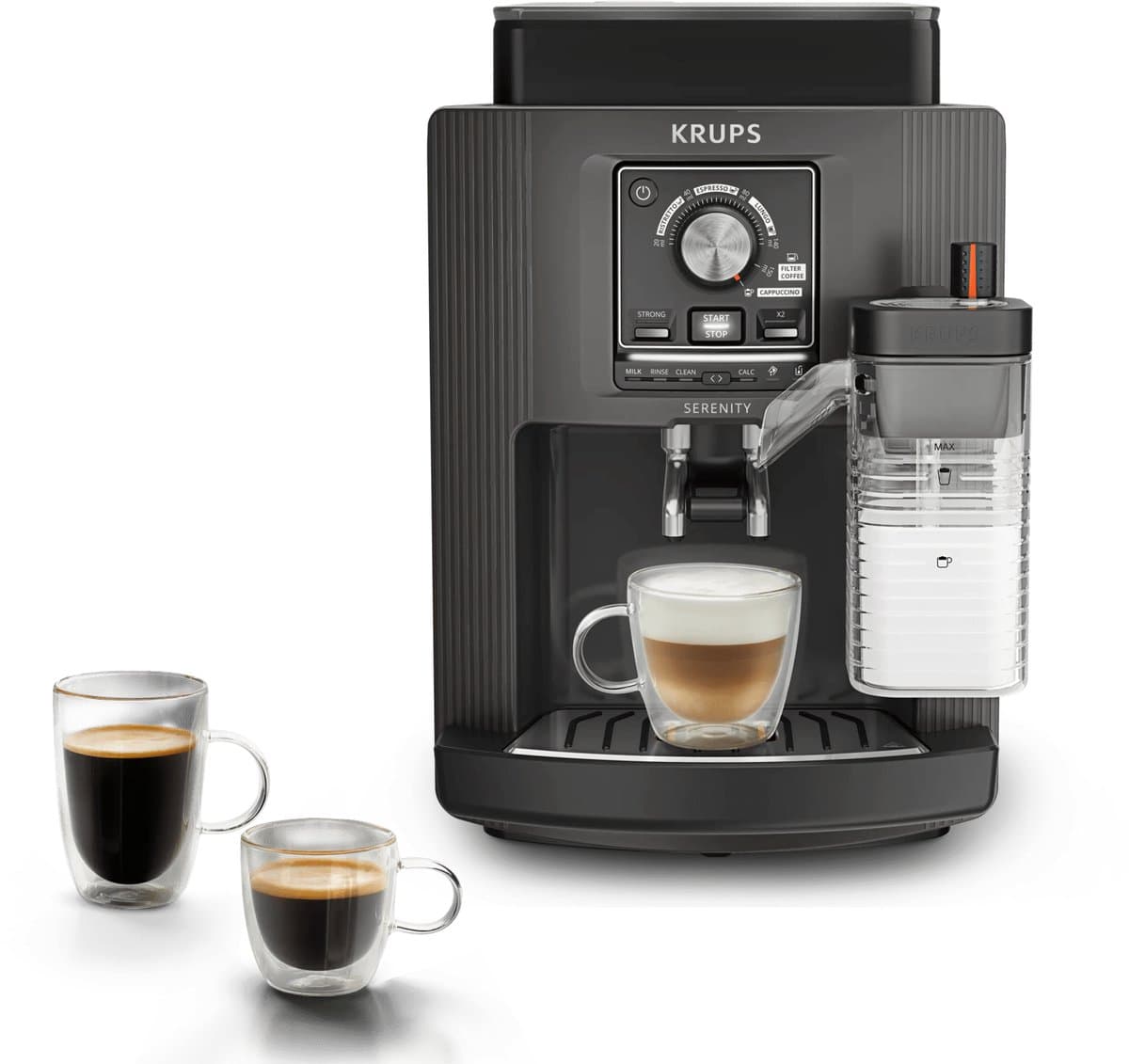 Krups Serenity EA402H - Volautomatische Espressomachine - Donkergrijs - Snel Opgewarmd - Compact — afbeelding 1