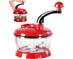 Keukenmachine Groentehakker - Handdruk Hakmolen - Snel Ingrediënten Snijden - Voedselveilig Materiaal - 14 x 19.5 cm - Enkele attributen