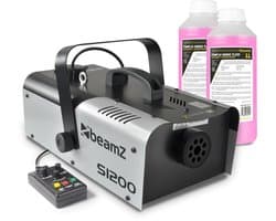 BeamZ S1200 MKII rookmachine met 2 liter rookvloeistof en afstandsbediening - 1200W