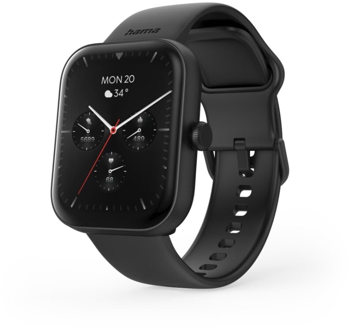 Hama Smartwatch 5000 Telefoonfunctie Slaapanalyse Waterdicht 1.65 Inch Zwart — afbeelding 1