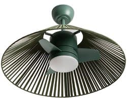 CREATE - CREATE - Stille plafondventilator 25W met licht - Sage - Ø76cm - WIND LAMP WOVEN