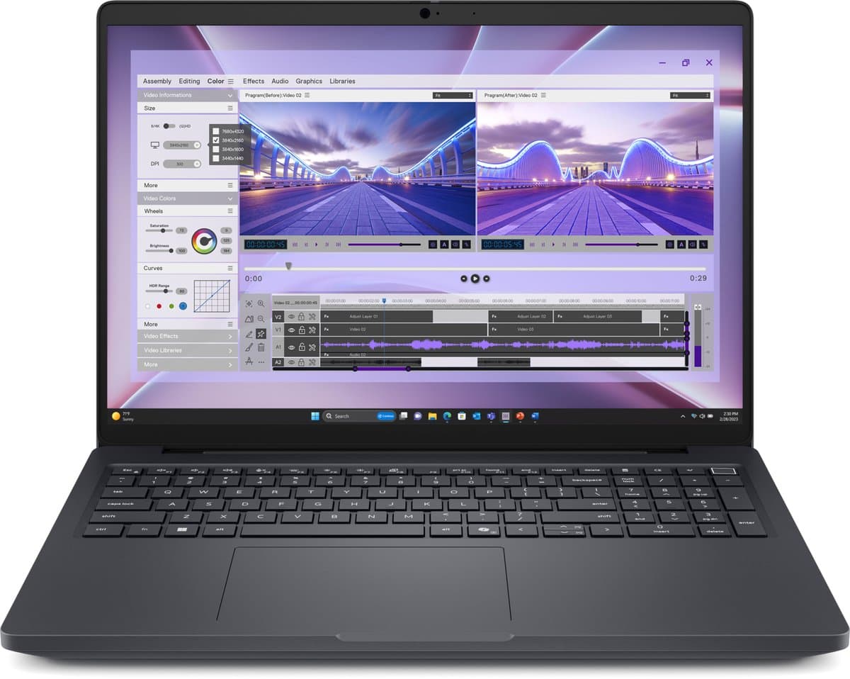 "DELL Pro Max 16 MC16250 Intel Core Ultra 7 265H Mobiel werkstation 40,6 cm (16"") Full HD+ 64 GB DDR5-SDRAM 1 TB SSD NVIDIA RTX PRO 1000 Blackwell Wi-Fi 7 (802.11be) Windows 11 Pro Engels Zwart" — afbeelding 1