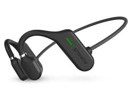 Auralis Pulse Open-Ear Oordopjes met Microfoon - Air Conduction Headphone met nekband voor Sport, Hardlopen & Fitness – Draadloze Oortjes - Koptelefoon met oorhaakje - Zwart