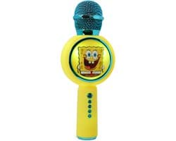 Sponge Bob - draadloze karaoke microfoon voor kinderen - oplichtend LED display - speaker - met stemeffecten