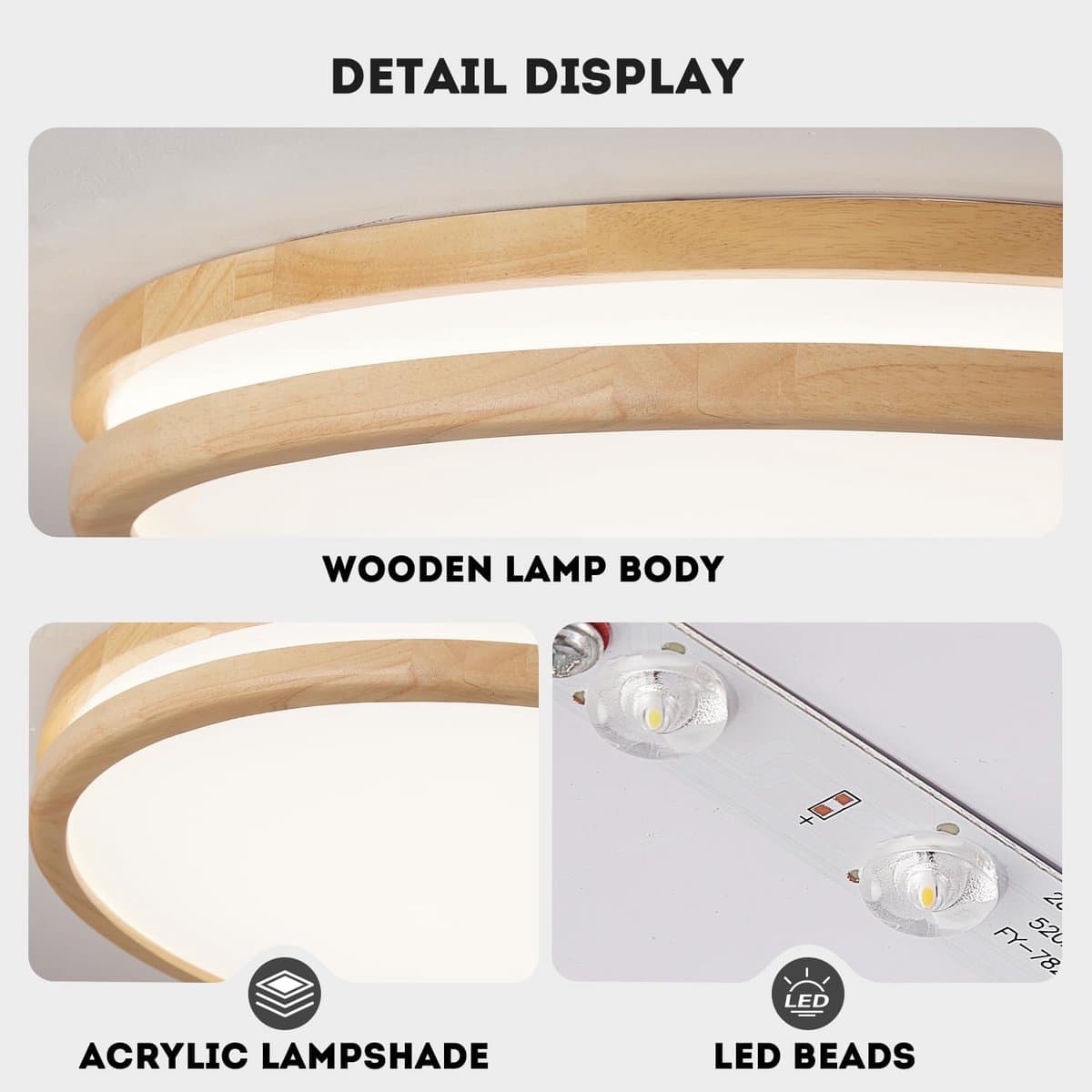 Ronde Dimkrachtige LED Plafondlamp met Afstandsbediening voor Woonkamer en Slaapkamer — afbeelding 1