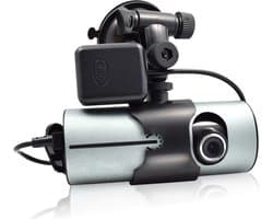 TechU™ Dashcam Voor en Achter Camera – M21 Grijs – Dashboardcamera – 2.7” Scherm – 140° Wijdhoeklens – G-sensor – Bewegingssensor – Parkeermodus – Loop recording – Nachtvisie – Incl. Achteruitrijcamera - voor auto